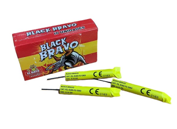 Black Bravo Knaller von El Gato F2, 1.4g, 10er Schachtel, stern-4943