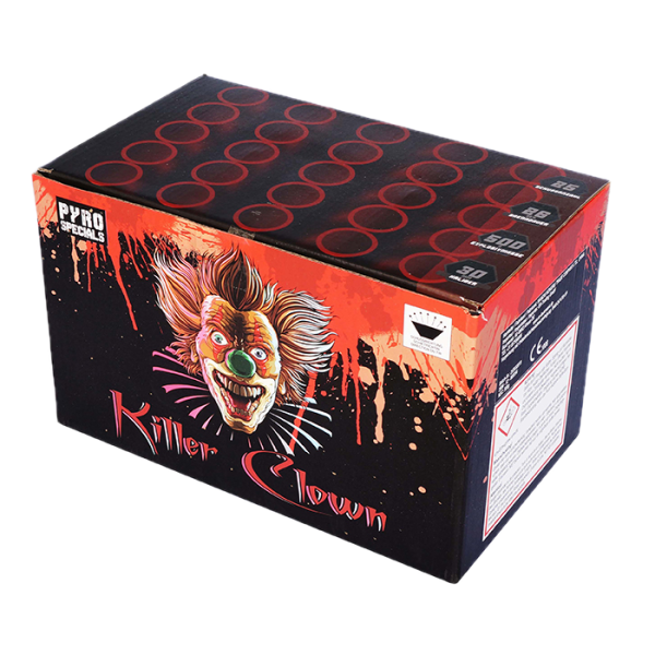 Killer Clown ER-25-30-3 von Pyro Specials, NEM 0,5kg 25-Schuss-Cake